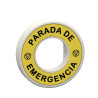 Harmony - étiquette lum blanc rouge Ø60 - PARADA DE EMERGENCIA - fd jaune - 24V