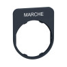 Harmony - porte-étiquette plate 30x40 - flush - plastique noir - MARCHE