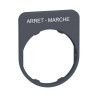 LEGEND PLATE-ARRET-MARCHE MARKING-FLUSH