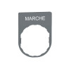 Harmony - étiquette plate - 30x40 - plastique gris - texte MARCHE blanc