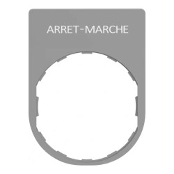 Harmony - étiquette plate - 30x40 - plastique gris - texte AUTO-MAIN blanc