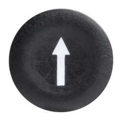 Harmony cabochon lisse flèche haute - noir pour poussoir rond Ø22