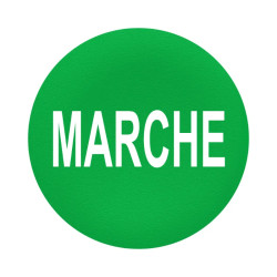 Harmony - capsule pr bouton poussoir - Ø22 - affleurant lisse - 'MARCHE' - vert