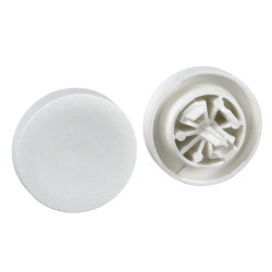 Harmony cabochon lisse - blanc pour poussoir rond Ø22