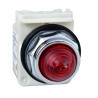 Harmony 9001K - voyant octogonal - Ø30 - IP66 - rouge - lampe BA9s - 120V -borne