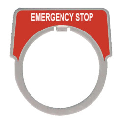 Harmony 9001K - étiquette - Ø30 - 40x43mm - EMERGENCY STOP