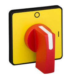 Harmony - tête de manoeuvre - 45x45mm - jaune - crosse rouge - O-I