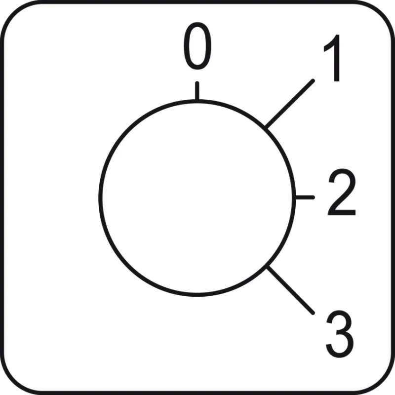 Harmony - étiquette pour interrupteur à came - 0 à 3 - 45x45mm