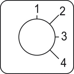 Harmony - étiquette pour interrupteur à came - 1 à 4 - 45x45mm