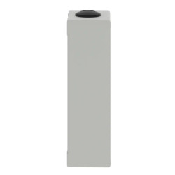 Boite métal vide grise - M25 x2 - 3 trous 22 mm - 80x175x51,5 mm