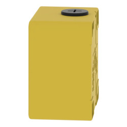 Boite métal vide jaune pour arrêts d'urgence M20 non percée 80x80x51,5 UL cULus