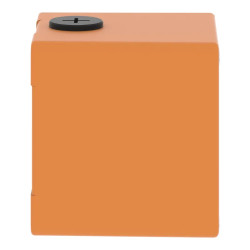 Boite métal vide orange - M20 x2 - 1 trou 22 mm - 80x80x77 mm - UL cULus