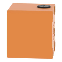 Boite métal vide orange - M20 x2 - 1 trou 22 mm - 80x80x77 mm - UL cULus