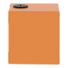 Boite métal vide orange - M20 x2 - 1 trou 30 mm - 80x80x77 mm - UL cULus