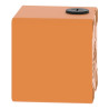 Boite métal vide orange - M20 x2 - 1 trou 30 mm - 80x80x77 mm - UL cULus