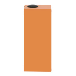 Boite métal vide orange - M25 x2 - 3 trous 22 mm - 80x175x77 mm