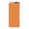 Boite métal vide orange - M25 x2 - 4 trous 22 mm - 80x175x77 mm