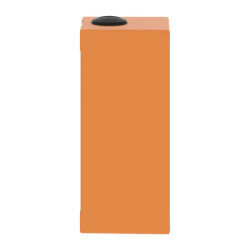 Boite métal vide orange - M25 x2 - 3 trous 30 mm - 80x175x77 mm