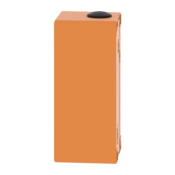 Boite métal vide orange - M25 x2 - 3 trous 30 mm - 80x175x77 mm