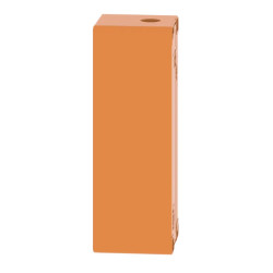 Boite métal vide orange - M25 x1 - 4 trous 30 mm - 80x220x77 mm