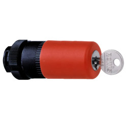 tête pour arrêt d urgence diam 30 mm déverrouillage par clé diam 22 rouge