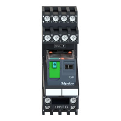 Harmony Relay RXM - relais monté sur embase cont mixtes - 4OF - 6A - test - 230V