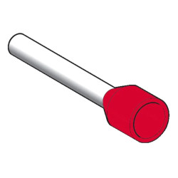 Linergy DZ5 - embout de câble - taille long - 1mm² - rouge - DIN