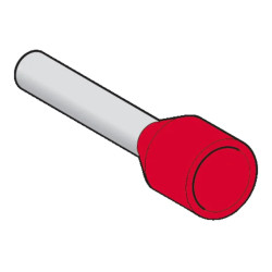 Linergy DZ5 - embout de câble - taille court - 1mm² - rouge - DIN