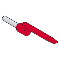 Linergy DZ5 - embout de câble porte étiquette - moyen - 1mm² - rouge - DIN