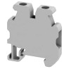 Borne à vis mini - pour rail DIN 15mm - Pasant - 2 points - 2,5mm² - gris