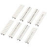 Barrette de 10 repères à clipser 5mm - imprimés horizontalem. - 91 à 100 - blanc