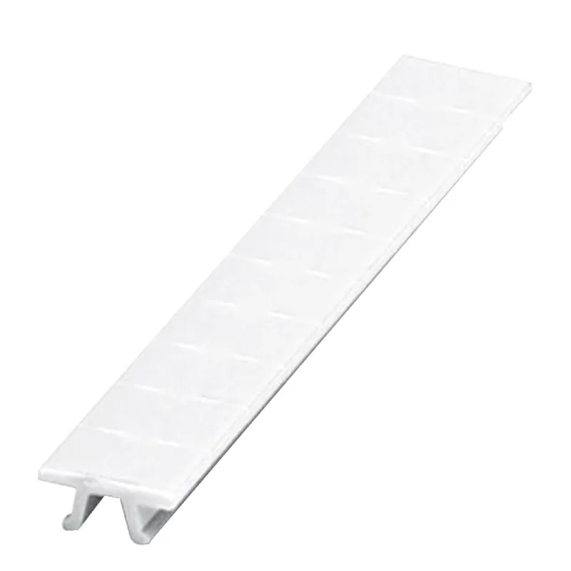 Barrette de 10 repères à clipser 6mm - imprimés horizontalem. - 1 à 10 - blanc