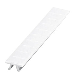 Barrette de 10 repères à clipser 6mm - imprimés horizontalem. - 91 a 100 - blanc