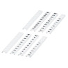 Barrette de 10 repères à clipser 5mm - plat - imprimés 1 à 10 - blanc