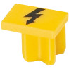 Capot avertissement - pour bornes ressort 2,5mm² - jaune