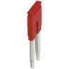 Pont enfichable - 2points - pour bornes 10mm² - rouge