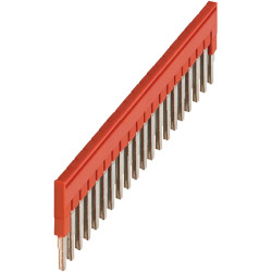 Pont enfichable - 20 points - pour bornes 2,5mm² - rouge