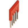 Pont enfichable - 5 points - pour bornes 2,5mm² - rouge