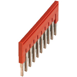 Pont enfichable - 10 points - pour bornes 4mm² - rouge