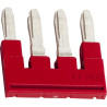 Pont enfichable - 4 points - pour bornes 4mm² - rouge