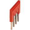 Pont enfichable - 4 points - pour bornes 4mm² - rouge