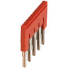 Pont enfichable - 5 points - pour bornes 4mm² - rouge