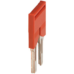 Pont enfichable - 2 points - pour bornes 6mm² - rouge