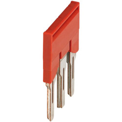 Pont enfichable - 3 points - pour bornes 6mm² - rouge