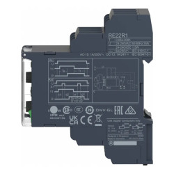 Harmony  RE22 - relais tempo asym travail/repos - cde ext - 1OF - 24-240Vca/cc