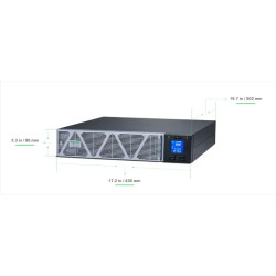 Easy UPS SRVS - Onduleur online 2kVA Bat Lithium-Ion Tour/Rack 1 ph 230V - IEC