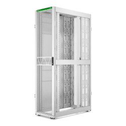 Rack NetShelter SX2 48U L600XP1200XH2258mm, blanc, avec panneaux latéraux