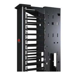 Passe-câbles vertical - pour racks à 2 et 4 montants - H213cm x L30cm - 1 côté