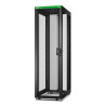 Baie EasyRack 600mm/42U/1000mm avec toit, sans panneau latéral, roulettes, noir