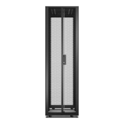 Baie EasyRack 600mm/42U/1000mm avec toit, sans panneau latéral, roulettes, noir